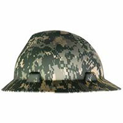MSA Freedom Series™ V-Gard® Helmet, Fas-Trac III Ratchet, Slotted, Camouflage