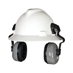 MSA SoundControl® SH Cap Earmuff, 25 dB NRR, Gray/Black, Cap-Mounted