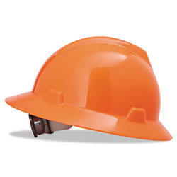 MSA V-Gard® Protective Hats, Fas-Trac Ratchet, Hat, Hi-Viz Orange