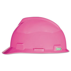 MSA V-Gard® Protective Cap, Fas-Trac® III, Size 6-1/2 to 8, Hot Pink