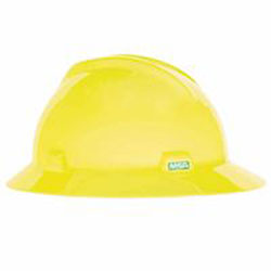 MSA V-Gard® Protective Hats, Fas-Trac Ratchet, Hi-Viz Yellow-Green