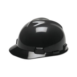 MSA V-Gard® Protective Hats, Fas-Trac Ratchet, Hat, Black