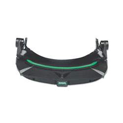 MSA V-Gard® Visor Frame for General Purposes, For All MSA Slotted Caps, Black/Green, Includes Debris Control