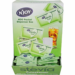 N'Joy Green Stevia Sugar Substitute, 0.035 oz (1 g), Stevia Flavor, 400/Box