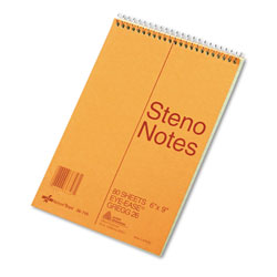 National Brand Standard Spiral Steno Pad, Gregg Rule, Brown Cover, 80 Eye-Ease Green 6 x 9 Sheets (RED36746)