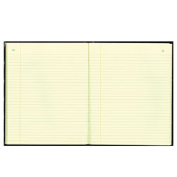 National Brand Texthide Eye-Ease Record Book, Black/Burgundy/Gold Cover, 10.38 x 8.38 Sheets, 150 Sheets/Book