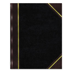 National Brand Texthide Eye-Ease Record Book, Black/Burgundy/Gold Cover, 14.25 x 8.75 Sheets, 300 Sheets/Book