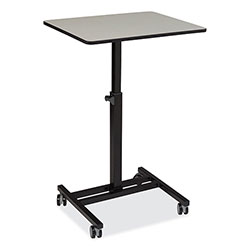 National Public Seating Sit-Stand Student's Desk, 20.75 in x 26 in x 27.75 in to 44.5 in, Gray Nebula