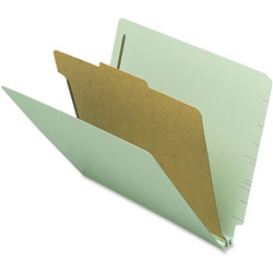 Nature Saver Classification Folder, w/ 1 Divider, Letter, 10/Box, Gray