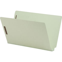 Nature Saver End Tab Pressboard Fastener Folder, 2 in Expandable, Legal, 25/Box, Gray