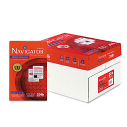 Navigator Premium Multipurpose Copy Paper, 97 Bright, 20lb, 8.5 x 14, White, 500 Sheets/Ream, 10 Reams/Carton