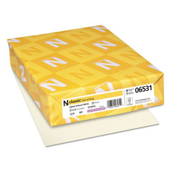 Neenah Paper CLASSIC Laid Stationery, 24 lb, 8.5 x 11, Classic Natural White, 500/Ream