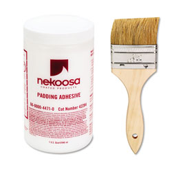 Nekoosa Coated Products Fan-Out Padding Adhesive, 32 oz, Dries Clear