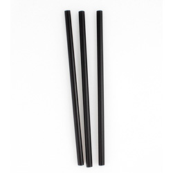 Netchoice 5.75 in Black Jumbo Unwrapped Straw, Case of 2500