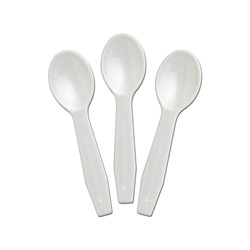 Netchoice Lightweight White Taster Spoon, Case of 3000
