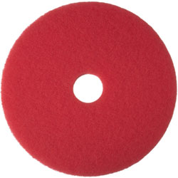 Niagara® Cleaning Pad, 5/Case, Round x 14 in Diameter, Buffing, Floor, Marble Floor, 175 rpm to 600 rpm Speed Supported, Scuff Mark Remover, Polyester, Red