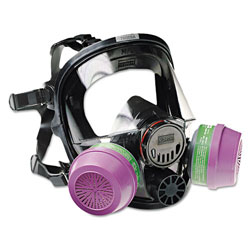 North Safety Products 7600 Series Silicone Full Facepiece Respirator, Medium/Large, Silicone