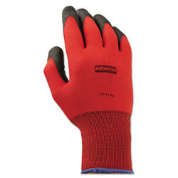 North Safety Products NorthFlex Red Foamed PVC Gloves, Red/Black, Size 9/L, 12 Pairs