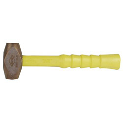 Nupla Ergo Power® Non-Sparking Brass Hammer, 2-1/2 lb Head, 12 in SG Handle