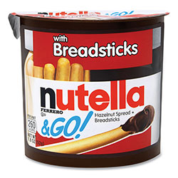Nutella Hazelnut Spread and Breadsticks, 1.8 oz Single-Serve Tub, 16/Pack