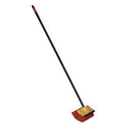 O Cedar Bi-Level Floor Scrub Brush, Polypro Bristles, 10 in Block, 54 inHandle, Beige/Black