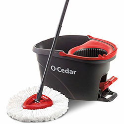 O Cedar EasyWring Spin Mop & Bucket System, Red, Gray
