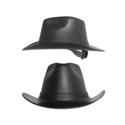 Occunomix Vulcan Cowboy Hard Hat, Ratchet, Hard Hat, Black