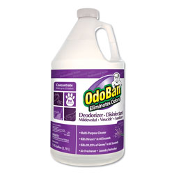 OdoBan® Concentrate Odor Eliminator and Disinfectant, Lavender Scent, 1 gal Bottle, 4/Carton