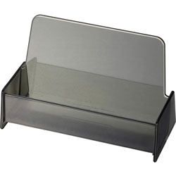 Officemate Business Card Holder, Shatter Resistant, Smoke