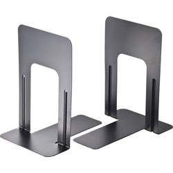 Officemate Nonskid Steel Bookends, 5 7/8"x8 3/16"x9, Black