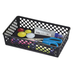 Officemate Recycled Supply Basket, 10.0625 in x 6.125 in x 2.375 in, Black, 2/Pack