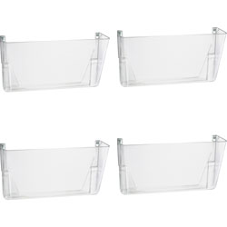 Officemate Wall Files, Letter, 13 in x 4-1/8 in x 7 in, 4/CT, Clear