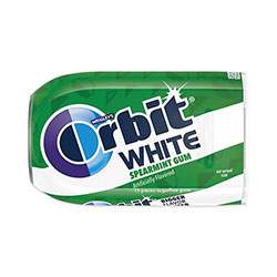 Orbit® White Sugar-Free Gum, Spearmint, 15 Pieces/Pack, 9 Packs/Box
