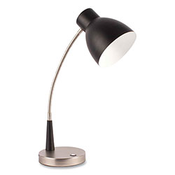 OttLite Wellness Series Adjust LED Desk Lamp, 3 in to 22 in High, Silver/Matte Black