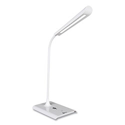 OttLite Wellness Series Power Up LED Desk Lamp, 13 in to 21 in High, White