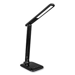 OttLite Wellness Series Slimline LED Desk Lamp, 5 in to 20.25 in High, Black