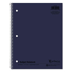 Oxford Earthwise by Oxford Recycled Single Subject Notebook, Quadrille Rule/Unruled, Randomly Assorted Covers, 11 x 8.5, 80 Sheets