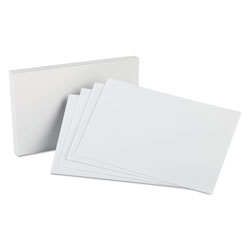 Oxford Unruled Index Cards, 5 x 8, White, 100/Pack
