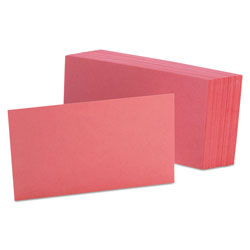 Oxford Unruled Index Cards, 3 x 5, Cherry, 100/Pack