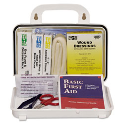 Pac-Kit 10 Person ANSI Plus First Aid Kit, Weatherproof Plastic, Wall Mount