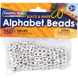 Pacon Alphabet Beads, Skill Learning: Alphabet, White