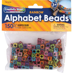 Pacon Alphabet Beads, Skill Learning: Alphabet, Assorted
