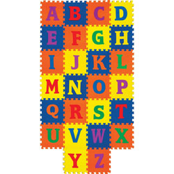 Pacon Alphabet Carpet Tile, Wonderfoam, 12 inWx12 inH, 1 ST, Assorted