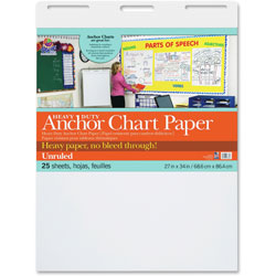 Pacon Anchor Chart Paper, Unruled, 24 in x 34 in, 25 Sheets, 4/CT, WE