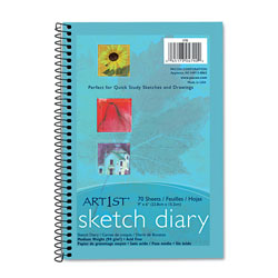 Pacon Art1st Sketch Diary, Unruled, 9 x 6, White, 70 Sheets