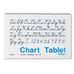 Pacon Chart Tablets, Unruled, 24 x 16, 25 Sheets