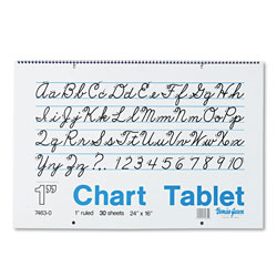 Pacon Chart Tablets, 1 in Presentation Rule, 24 x 16, 30 Sheets