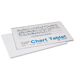 Pacon Chart Tablets, 1 1/2 in Presentation Rule, 24 x 16, 25 Sheets