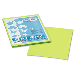 Pacon Construction Paper, 76 lbs., 9 x 12, Brilliant Lime, 50 Sheets/Pack