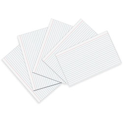 Pacon Index Cards, Ruled, 3 in x 5 in, 100/PK, White